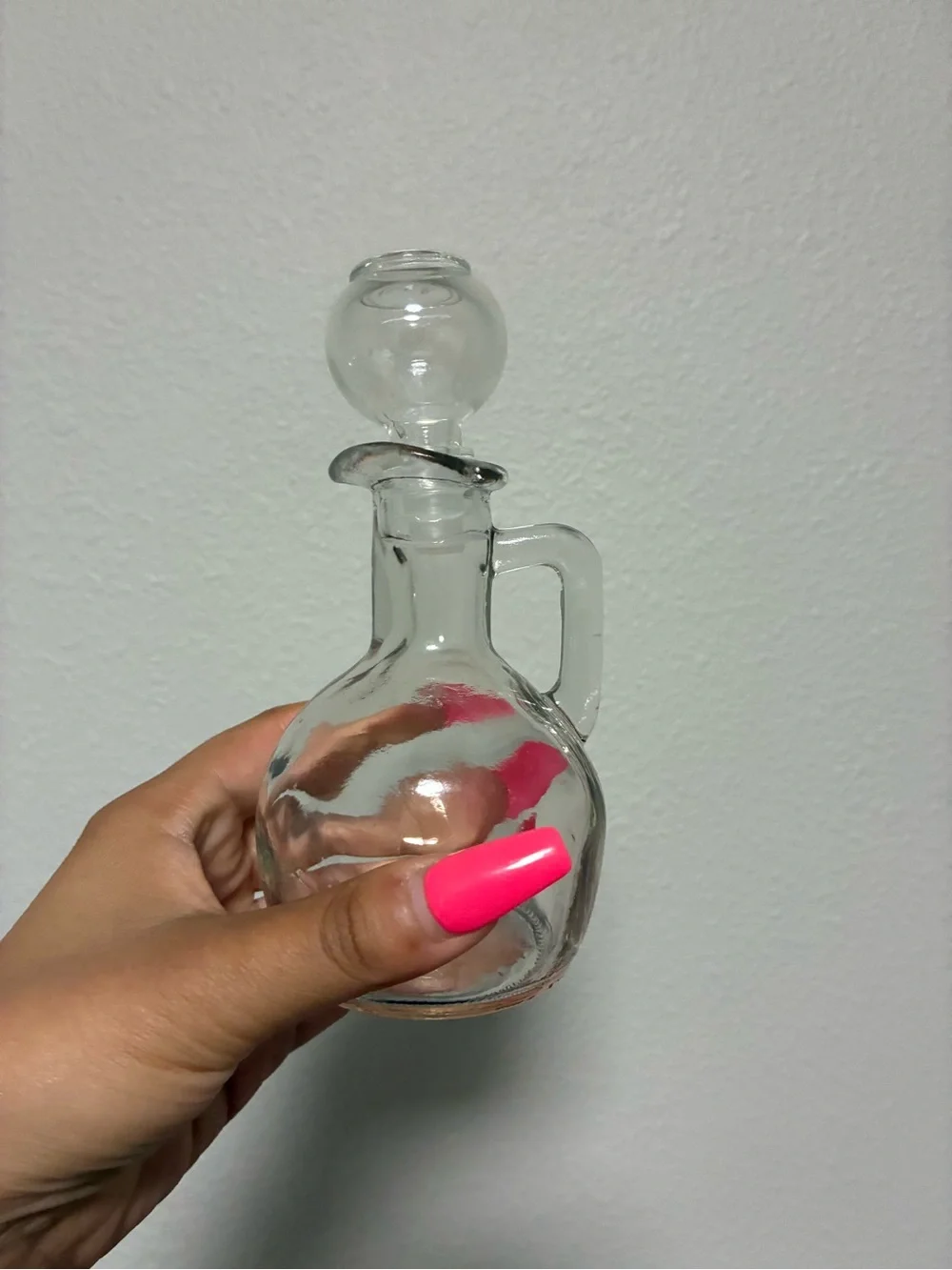 Clear Glass Oil Cruet Bottle with Stopper - Clear